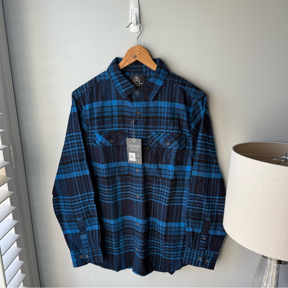 Alpine Design Blue Explorer Flannel‎ NWT